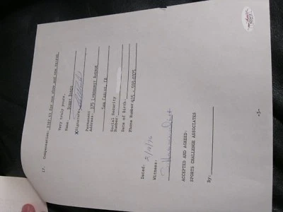  Bobby Bonds 签名电视合同 JSA 认证  — 第 1/4 张图片