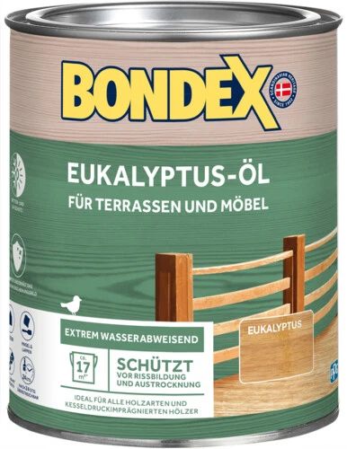 Bondex Eukalyptus-öl 750ml Eukalyptus Holzöl Holzschutz Holzpflege
