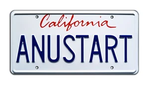 Arrested Development | Tobias Funke's VW | ANUSTART | STAMPED Prop License Plate - Picture 1 of 7