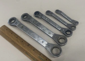 Craftsman USA 5 pc SAE Offset Box End Ratcheting Wrench Set 6 & 12 pt, BN4065 - Picture 1 of 3