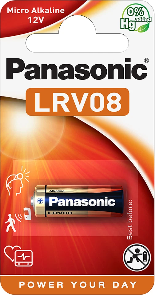 100 x Panasonic 1 blister micro alkaline LRV08/1BP 12V - Image 1 of 1