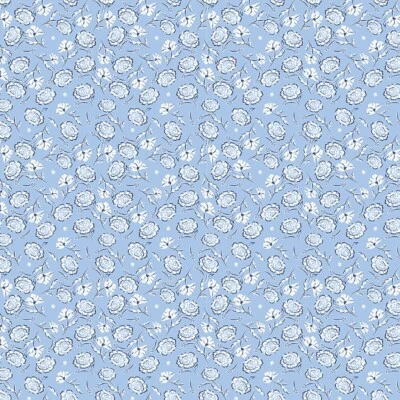 Tela azul claro Clothworks Emily Simplified Floral Y3959-29 vendida BTHY Foto 1 de 2
