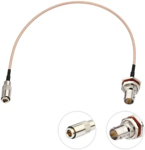 DIN 1.0/2.3 Male to BNC Female 75 Ohm Cable 30cm for Camera Assist Monitor Audio - Picture 1 of 5