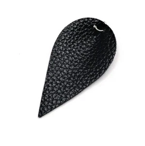 Ciondoli foglia similpelle nera 4, 20 o 50 pezzi - venditore USA - BK181 - Foto 1 di 4