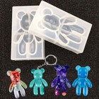 Bear Shape Silicone Molds - Jewelry Keychain Mold Resin Making Supplies 1pc Set