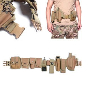 Tactical Police Security Guard Modular Law Enforcement Equipment Duty Belt TAN - Picture 1 of 7