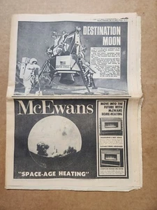 1969 FULL - THE SUN - JULY 16 - THEY BLAST OFF TONIGHT - MOON LANDING - Picture 1 of 5