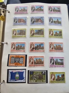 Large Binder Lot Of Princess Diana And Royal Wedding/family Stamps Vintage - Picture 1 of 18