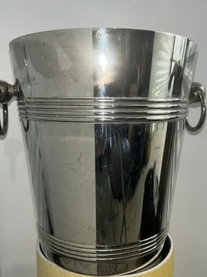 Enfriador cubo champán estilo Biarritz plateado ¿CRISTOFLE? Foto 1 de 4