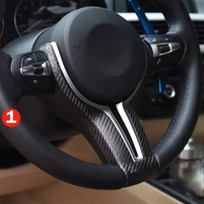 Steering Wheel Trim Cover Real Carbon Fiber For BMW F10 F80 F82 F87 M2 M3 M4 M5 Foto 1 de 4