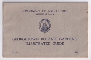 Vintage 1934 'Georgetown Botanic Gardens' ILLUSTRATED GUIDE British Guiana - Bild 1 von 7