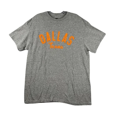 Dallas Texas MV Sport Crew Neck T-Shirt Mens Large Orange Graphic Tee - Image 1 of 3