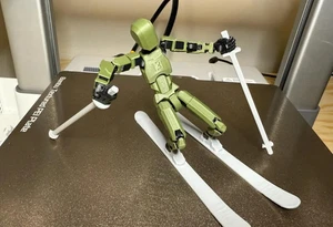 Skis for Dummy 13 | 3D Printed Action Figure Doll Accessory - Picture 1 of 6