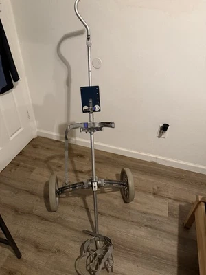 Vintage Foldable Bag Boy Jarman Special Golf Push Cart Silver Made in USA - Image 1 of 4