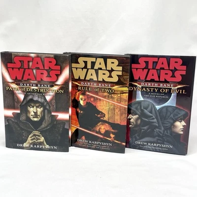 Star Wars Darth Bane Trilogy Complete Lot Of 3 Drew Karpyshyn Hardcover W/ DJ Foto 1 de 4