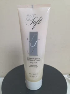 Avon Skin So Soft Mineral Gems Luminous Pearl Body Wash sigillato 8,4 oz NOS ritirato - Foto 1 di 2