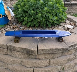 Nash Translucent Blue Acrylic Lucite Vintage 26.5" Skateboard 1970s Cruiser Flat - Picture 1 of 14