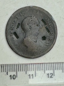 1799 Georg III Halbpfennig - viele Male gegengestempelt (F324) - Bild 1 von 3