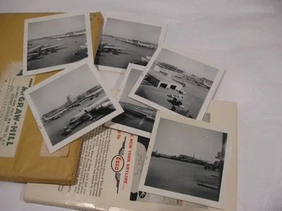 1957 24th ANNUAL AVIATION WEEK Airport Directory  AERONAUTICAL PLANNIG CHART Map Foto 1 de 4