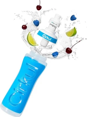 Cirkul 22oz Blue Grip Squeeze Water Bottle w/ Sport Lid & Flavor Cartridge - Image 1 of 4