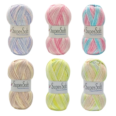 Jarol Super Soft Baby Swirl DK 100g Nylon & Acrylic Knitting Yarn