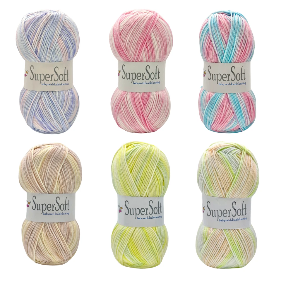 Jarol Super Soft Baby Swirl DK 100g Nylon & Acrylic Knitting Yarn