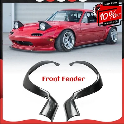 For Mazda MX5 1989-97 NA Miata RB FRP Unpainted Front Fender Flares Arch Kits - Image 1 of 4