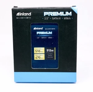 INLAND PREMIUM 512GB 2.5" QLC SATA SSD, Grade A, SKU 13766 - Picture 1 of 4