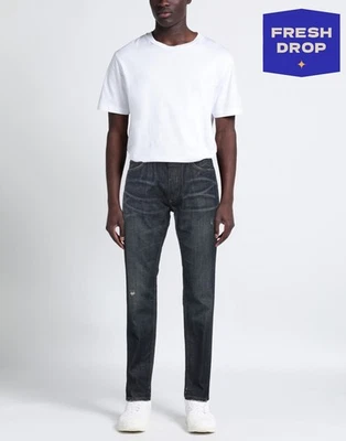 RRP€570 DOLCE & GABBANA Straight Jeans IT44 US34 XS Blue Faded Made in Italy - Image 1 of 4