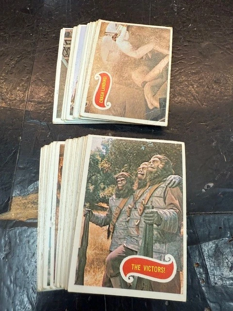 1967 Topps PLANET of the APES COMPLETE 44 Conjunto de Cartas Muito Bom/Ex-Ex Estado TRASEIRO VERDE - Imagem 1 de 1