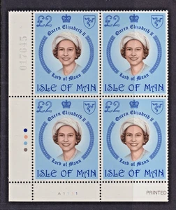 Isle of Man £2 Block of 4 - Mint Never Hinged - Picture 1 of 1