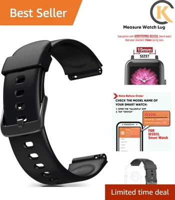 Correas de repuesto de silicona suave para reloj inteligente de 19 mm para Veryfitpro ID205L... Foto 1 de 4