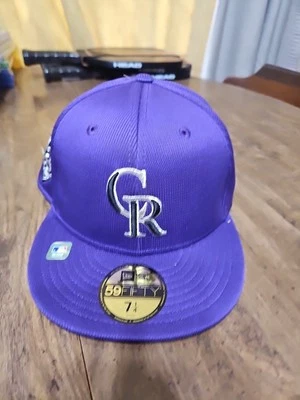 Colorado Rockies CR MLB Béisbol New Era 59Fifty Gorra Ajustada Negra 7 1/4 Foto 1 de 4