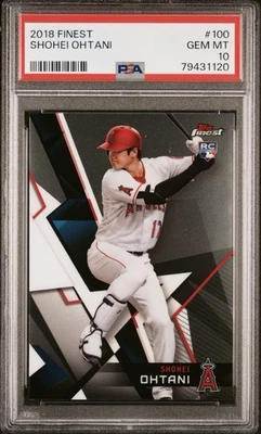 2018 Topps Finest Shohei Ohtani RC #100 PSA 10 Gem Mint MVP Dodgers - Image 1 of 2