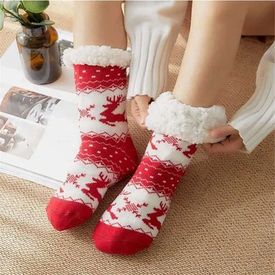 Mujeres Navidad Festivo Zapatilla Calcetines Niñas Invierno Cálido Acogedor Damas Estampado de Hadas Foto 1 de 4