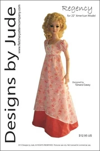 Regency Doll Clothes Sewing  Pattern for 22" American Model Dolls Tonner - Picture 1 of 5