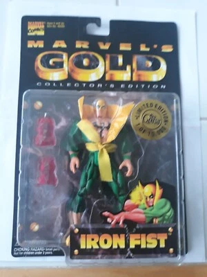 Puño de hierro dorado de Marvel nuevo en caja 1997 Foto 1 de 2
