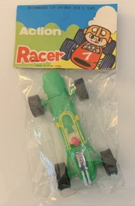 Vintage Action Racer Green Plastic Race Car NOS In Package Hong Kong Racing - Picture 1 of 7