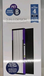 4825 HEPA Filter B H13 Pet Replacement For Purifier Purple Black (4 Pack) - Picture 1 of 2