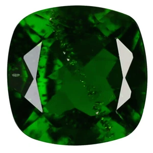 0,99ct Kissenschnitt (6x6mm) unbeheizt/unbehandelt grün Chrom Diopside - Bild 1 von 1
