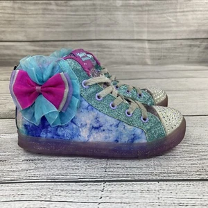 Zapatillas deportivas Skechers Twinkle Toes juveniles talla 2,5 azules estrás cremallera lateral 20166L - Imagen 1 de 10