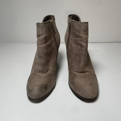 Fergablieios by Fergie Ankle Boots Women's Size 8M Brown Suede Leather Heeled - Image 1 of 4