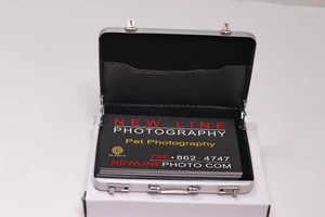 MINI Briefcase Business Card Case - Card Holder - NEWLINEPHOTO.COM LOGO - Picture 1 of 8