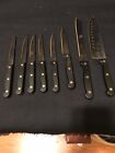 8 piece Stainless Steel Gold Edge knife Set