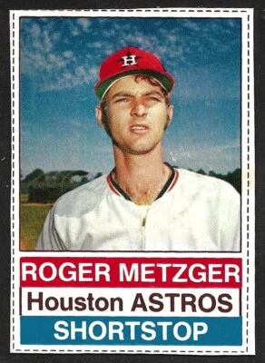 1976 HOSTESS #67  Roger Metzger  HOUSTON ASTROS  EX-MINT  B - Image 1 of 2