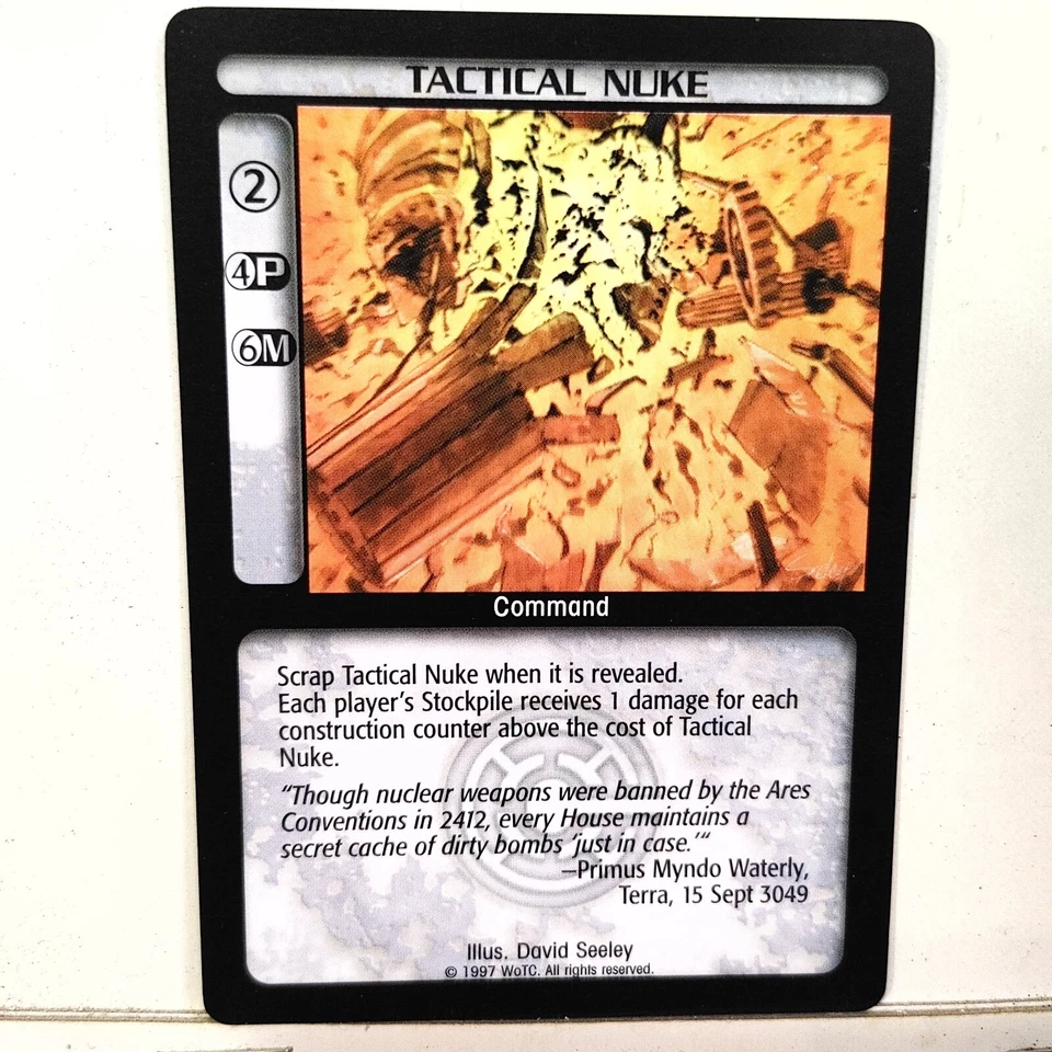 BATTLETECH CCG -- COUNTERSTRIKE --- TACTICAL NUKE ---  NM / MINT - Image 1 of 1