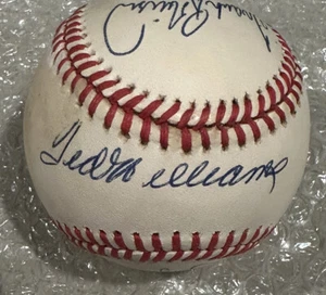 Mickey Mantle Ted Williams Mays Killebrew Robinson Signed Baseball OMLB Beckett - Picture 1 of 9