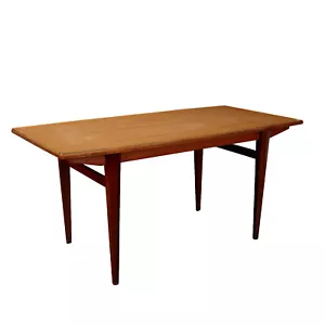 Vintage Tisch aus Buchenholz Platte aus Laminat Italien 60er Jahre - Bild 1 von 5