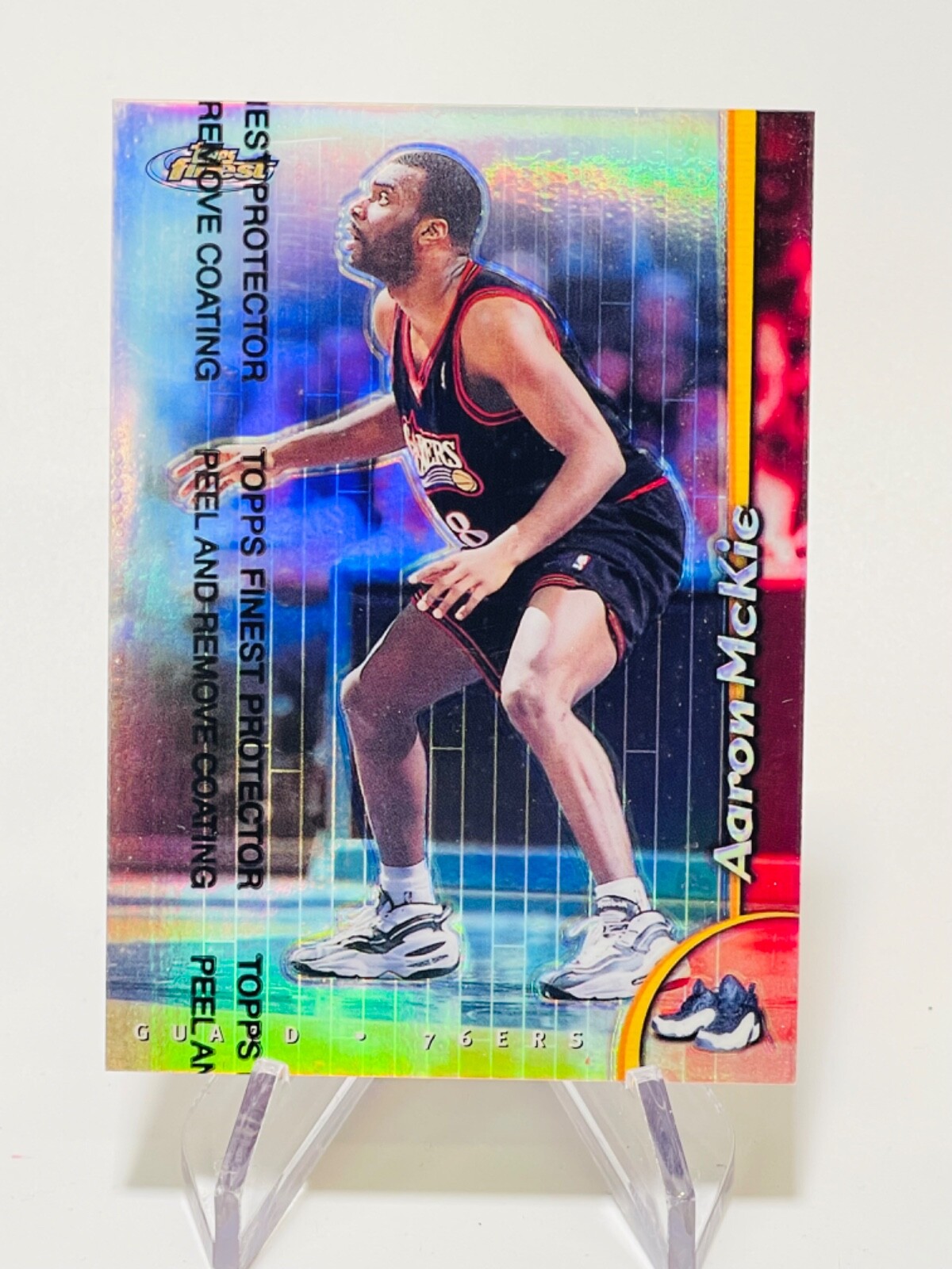 AARON MCKIE 1998-99 Topps Finest REFRACTOR 76ers NBA #110