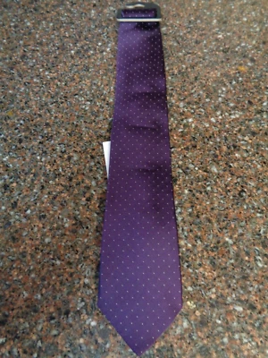 Corbata de cuello J.CREW seda uva púrpura con puntos blancos nueva con etiquetas Foto 1 de 4